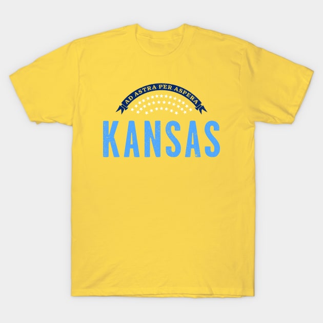 Kansas: Ad Astra Per Aspera 2nd Edition T-Shirt by Draft Horse Studio